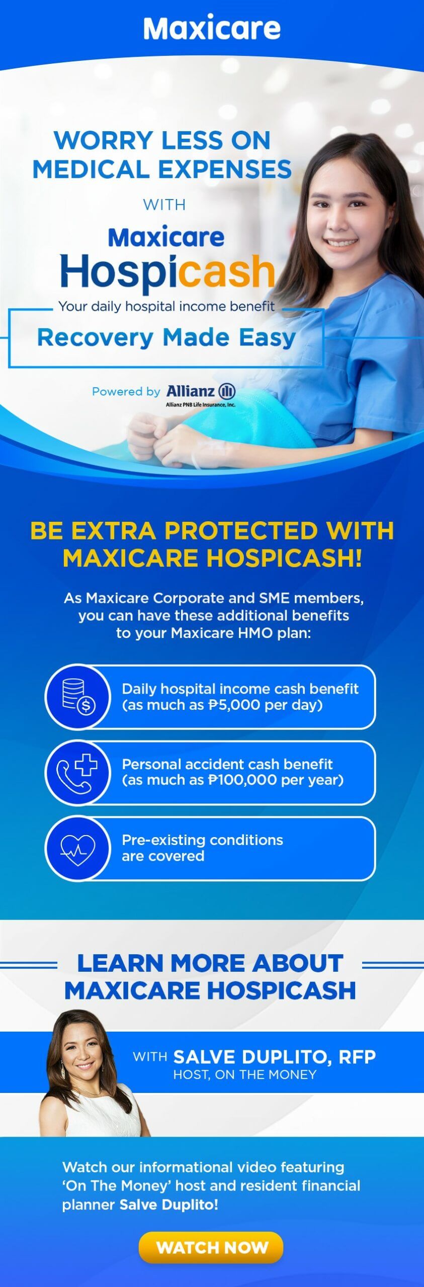 Maxicare hospicash infographic image